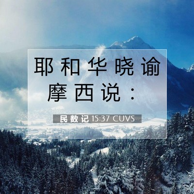 Picture 07 - 民 数 记 15:37 CUVS - 耶 和 华 晓 谕 摩 西 说 - Bible Verse Picture