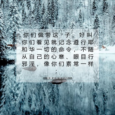 Picture 07 - 民 数 记 15:39 CUVS - 你 们 佩 带 这 ? 子 ， 好 叫 你 们 看 - Bible Verse Picture