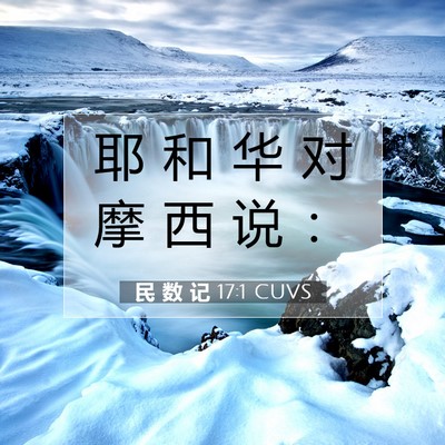 Picture 07 - 民 数 记 17:1 CUVS - 耶 和 华 对 摩 西 说 - Bible Verse Picture