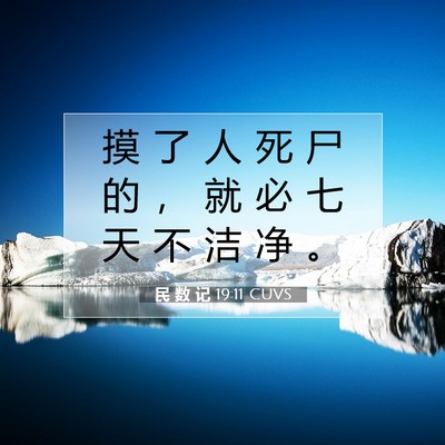 Picture 07 - 民 数 记 19:11 CUVS - 摸 了 人 死 尸 的 ， 就 必 七 天 不 - Bible Verse Picture