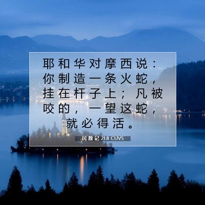 Picture 07 - 民 数 记 21:8 CUVS - 耶 和 华 对 摩 西 说 ： 你 制 造 一 - Bible Verse Picture