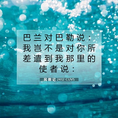 Picture 07 - 民 数 记 24:12 CUVS - 巴 兰 对 巴 勒 说 ： 我 岂 不 是 对 - Bible Verse Picture