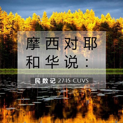 Picture 07 - 民 数 记 27:15 CUVS - 摩 西 对 耶 和 华 说 - Bible Verse Picture