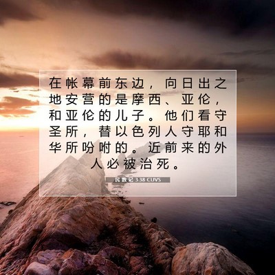 Picture 07 - 民 数 记 3:38 CUVS - 在 帐 幕 前 东 边 ， 向 日 出 之 地 - Bible Verse Picture