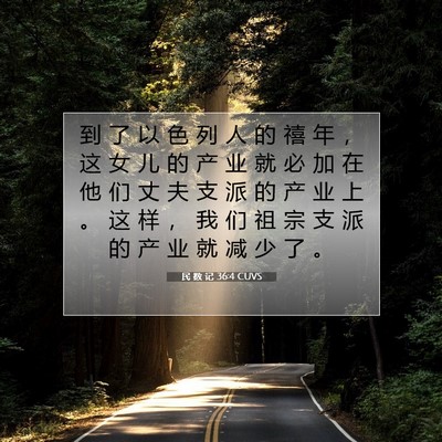Picture 07 - 民 数 记 36:4 CUVS - 到 了 以 色 列 人 的 禧 年 ， 这 女 - Bible Verse Picture