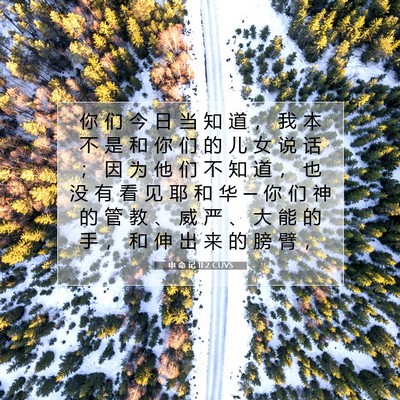 Picture 07 - 申 命 记 11:2 CUVS - 你 们 今 日 当 知 道 ， 我 本 不 是 - Bible Verse Picture