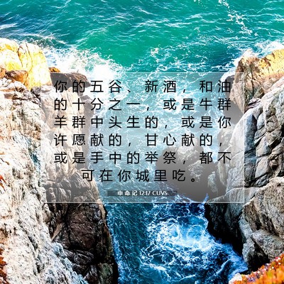 Picture 07 - 申 命 记 12:17 CUVS - 你 的 五 谷 、 新 酒 ， 和 油 的 十 - Bible Verse Picture