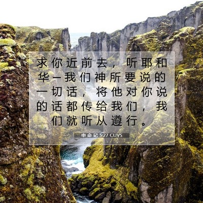Picture 07 - 申 命 记 5:27 CUVS - 求 你 近 前 去 ， 听 耶 和 华 ─ 我 - Bible Verse Picture