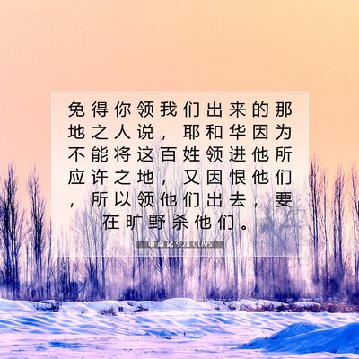 Picture 07 - 申 命 记 9:28 CUVS - 免 得 你 领 我 们 出 来 的 那 地 之 - Bible Verse Picture