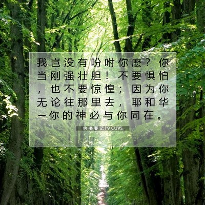 Picture 07 - 约 书 亚 记 1:9 CUVS - 我 岂 没 有 吩 咐 你 麽 ？ 你 当 刚 - Bible Verse Picture