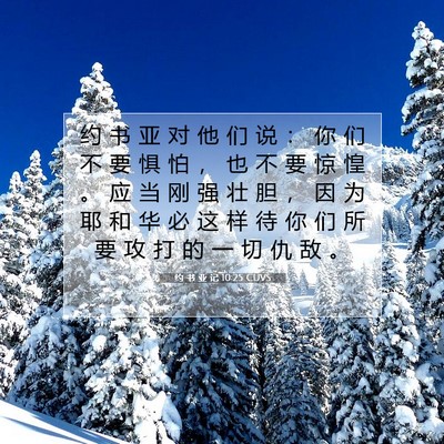 Picture 07 - 约 书 亚 记 10:25 CUVS - 约 书 亚 对 他 们 说 ： 你 们 不 要 - Bible Verse Picture