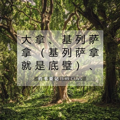 Picture 07 - 约 书 亚 记 15:49 CUVS - 大 拿 、 基 列 萨 拿 （ 基 列 萨 拿 - Bible Verse Picture