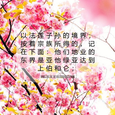 Picture 07 - 约 书 亚 记 16:5 CUVS - 以 法 莲 子 孙 的 境 界 ， 按 着 宗 - Bible Verse Picture