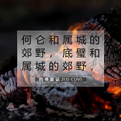 Picture 07 - 约 书 亚 记 21:15 CUVS - 何 仑 和 属 城 的 郊 野 ， 底 璧 和 - Bible Verse Picture