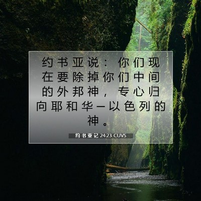 Picture 07 - 约 书 亚 记 24:23 CUVS - 约 书 亚 说 ： 你 们 现 在 要 除 掉 - Bible Verse Picture