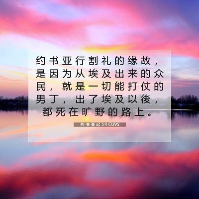 Picture 07 - 约 书 亚 记 5:4 CUVS - 约 书 亚 行 割 礼 的 缘 故 ， 是 因 - Bible Verse Picture