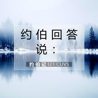 Picture 07 - 约 伯 记 12:1 CUVS - 约 伯 回 答 说 - Bible Verse Picture