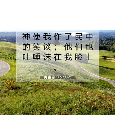 Picture 07 - 约 伯 记 17:6 CUVS - 神 使 我 作 了 民 中 的 笑 谈 ； 他 - Bible Verse Picture