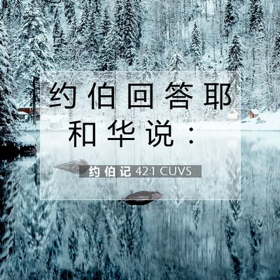 Picture 07 - 约 伯 记 42:1 CUVS - 约 伯 回 答 耶 和 华 说 - Bible Verse Picture