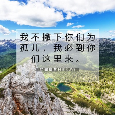 Picture 07 - 约 翰 福 音 14:18 CUVS - 我 不 撇 下 你 们 为 孤 儿 ， 我 必 - Bible Verse Picture