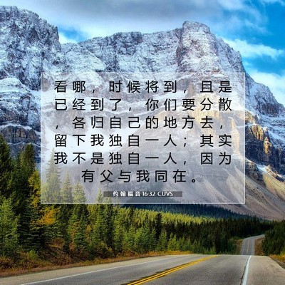 Picture 07 - 约 翰 福 音 16:32 CUVS - 看 哪 ， 时 候 将 到 ， 且 是 已 经 - Bible Verse Picture