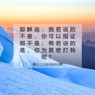 Picture 07 - 约 翰 福 音 18:23 CUVS - 耶 稣 说 ： 我 若 说 的 不 是 ， 你 - Bible Verse Picture