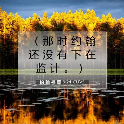 Picture 07 - 约 翰 福 音 3:24 CUVS - （ 那 时 约 翰 还 没 有 下 在 监 计 - Bible Verse Picture