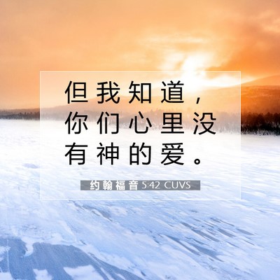 Picture 07 - 约 翰 福 音 5:42 CUVS - 但 我 知 道 ， 你 们 心 里 没 有 神 - Bible Verse Picture