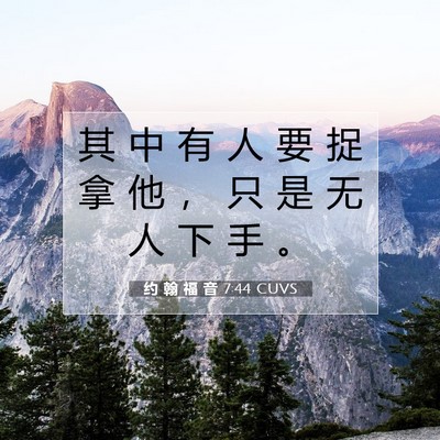 Picture 07 - 约 翰 福 音 7:44 CUVS - 其 中 有 人 要 捉 拿 他 ， 只 是 无 - Bible Verse Picture