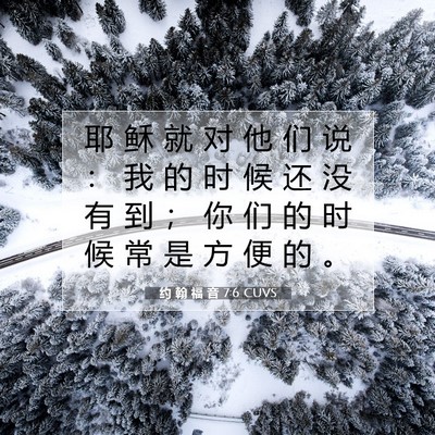 Picture 07 - 约 翰 福 音 7:6 CUVS - 耶 稣 就 对 他 们 说 ： 我 的 时 候 - Bible Verse Picture
