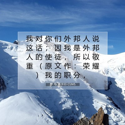 Picture 07 - 罗 马 书 11:13 CUVS - 我 对 你 们 外 邦 人 说 这 话 ； 因 - Bible Verse Picture