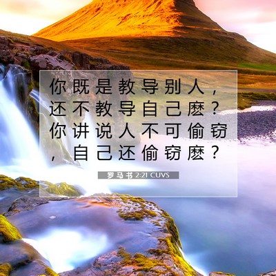 Picture 07 - 罗 马 书 2:21 CUVS - 你 既 是 教 导 别 人 ， 还 不 教 导 - Bible Verse Picture