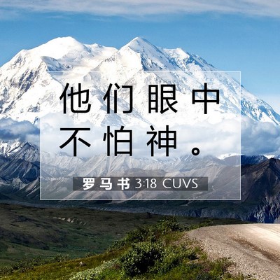 Picture 07 - 罗 马 书 3:18 CUVS - 他 们 眼 中 不 怕 神 - Bible Verse Picture