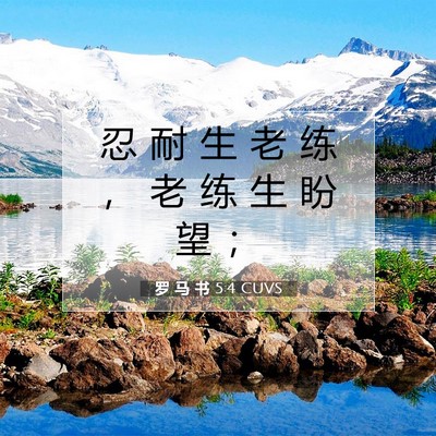 Picture 07 - 罗 马 书 5:4 CUVS - 忍 耐 生 老 练 ， 老 练 生 盼 望 - Bible Verse Picture