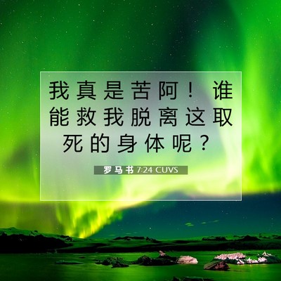 Picture 07 - 罗 马 书 7:24 CUVS - 我 真 是 苦 阿 ！ 谁 能 救 我 脱 离 - Bible Verse Picture