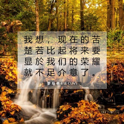 Picture 07 - 罗 马 书 8:18 CUVS - 我 想 ， 现 在 的 苦 楚 若 比 起 将 - Bible Verse Picture