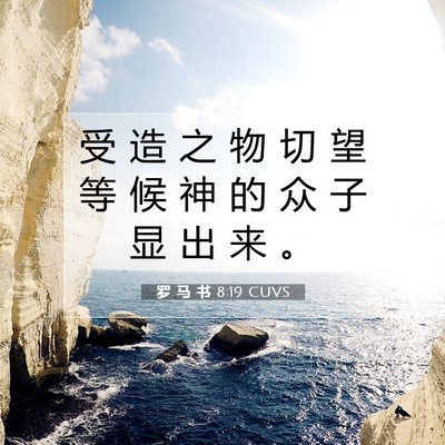 Picture 07 - 罗 马 书 8:19 CUVS - 受 造 之 物 切 望 等 候 神 的 众 子 - Bible Verse Picture