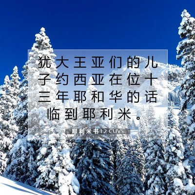 Picture 07 - 耶 利 米 书 1:2 CUVS - 犹 大 王 亚 们 的 儿 子 约 西 亚 在 - Bible Verse Picture
