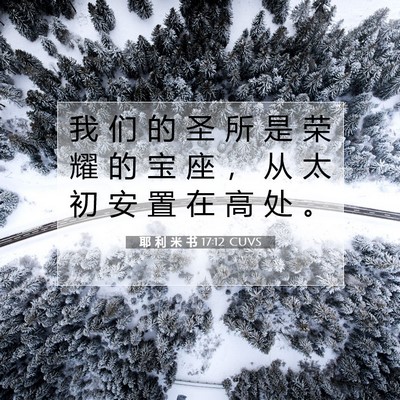 Picture 07 - 耶 利 米 书 17:12 CUVS - 我 们 的 圣 所 是 荣 耀 的 宝 座 ， - Bible Verse Picture