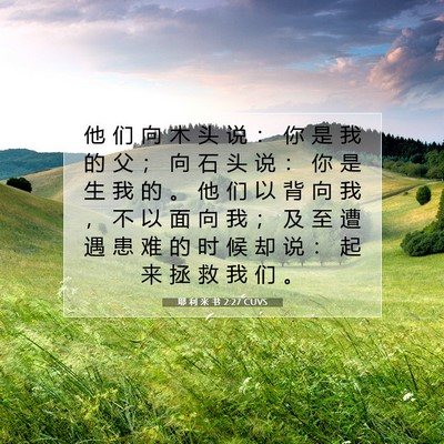 Picture 07 - 耶 利 米 书 2:27 CUVS - 他 们 向 木 头 说 ： 你 是 我 的 父 - Bible Verse Picture