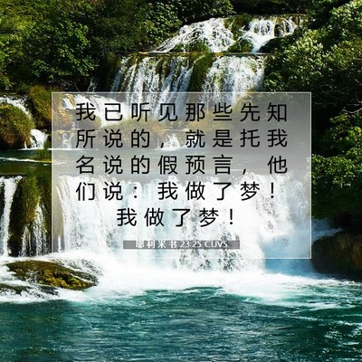 Picture 07 - 耶 利 米 书 23:25 CUVS - 我 已 听 见 那 些 先 知 所 说 的 ， - Bible Verse Picture