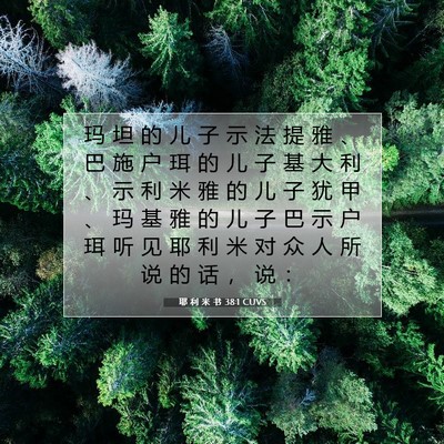 Picture 07 - 耶 利 米 书 38:1 CUVS - 玛 坦 的 儿 子 示 法 提 雅 、 巴 施 - Bible Verse Picture