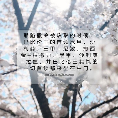 Picture 07 - 耶 利 米 书 39:3 CUVS - 耶 路 撒 冷 被 攻 取 的 时 候 ， 巴 - Bible Verse Picture