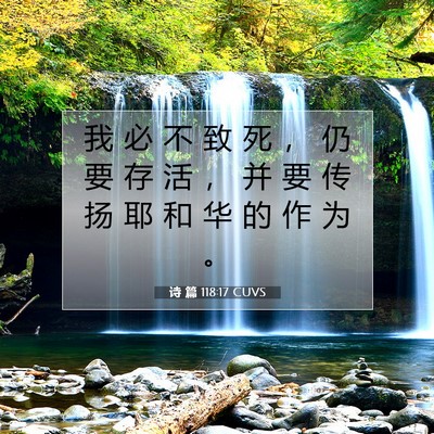 Picture 07 - 诗 篇 118:17 CUVS - 我 必 不 致 死 ， 仍 要 存 活 ， 并 - Bible Verse Picture