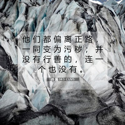 Picture 07 - 诗 篇 14:3 CUVS - 他 们 都 偏 离 正 路 ， 一 同 变 为 - Bible Verse Picture