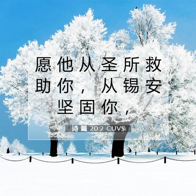 Picture 07 - 诗 篇 20:2 CUVS - 愿 他 从 圣 所 救 助 你 ， 从 锡 安 - Bible Verse Picture