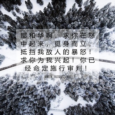 Picture 07 - 诗 篇 7:6 CUVS - 耶 和 华 啊 ， 求 你 在 怒 中 起 来 - Bible Verse Picture
