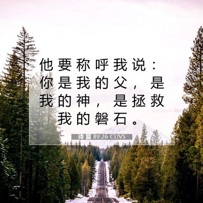 Picture 07 - 诗 篇 89:26 CUVS - 他 要 称 呼 我 说 ： 你 是 我 的 父 - Bible Verse Picture