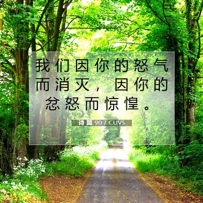 Picture 07 - 诗 篇 90:7 CUVS - 我 们 因 你 的 怒 气 而 消 灭 ， 因 - Bible Verse Picture