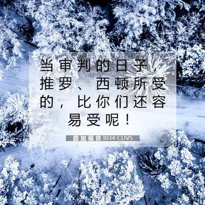 Picture 07 - 路 加 福 音 10:14 CUVS - 当 审 判 的 日 子 ， 推 罗 、 西 顿 - Bible Verse Picture